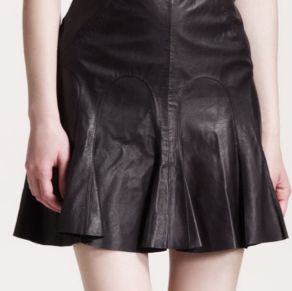 10 Crosby Derek Lamleather Tulip Skirt